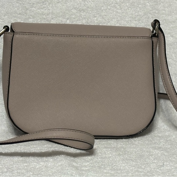 -SOLD-Kate Spade Emmie Flap Pebbled Leather Crossbody Bag Rose Smoke K8215 - Picture 4 of 15